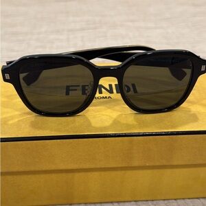 Fendi Black and Gold Sunglasses